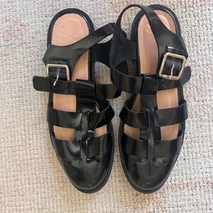 J Crew Fisherman Black Sandals